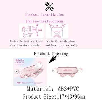 Hello Kitty Pink Car Phone Holder - Cute and Functional