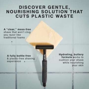 Kitsch Shaving Soap for Men - Hydrating Shave Soap for Sensitive Skin | Paraben-Free, Sulfate-Free | Shave Bar for Soft, Smooth Skin - 4oz