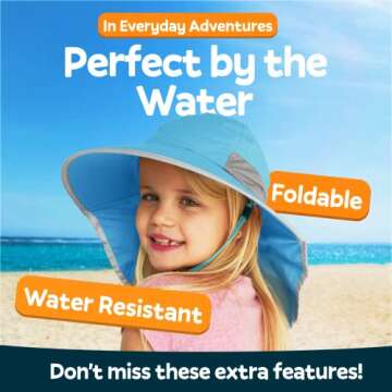 GearTOP Kids Sun Hat with Neck Flap for Summer Fun