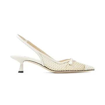 THESHY Women's Slingback Kitten Heel Pearl Dress Pumps