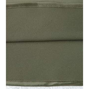 Women's Satin High Waist Hidden Elasticized Waistband Flared Casual A Line Midi Skirt (Army Green, XX-Large)