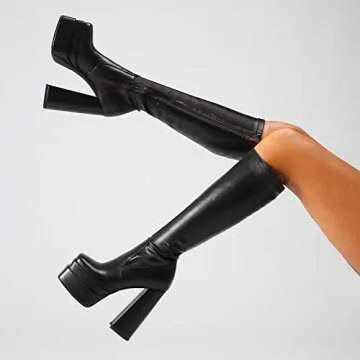 Stylish Wetkiss Platform Knee High Boots for Women