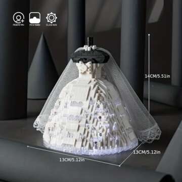 HBGAYLYH Wedding Building Block Set, Couple Valentine's Day Love You Decoration Mini Building Blocks, for Her Or Him On Festivals.(2613PCS)