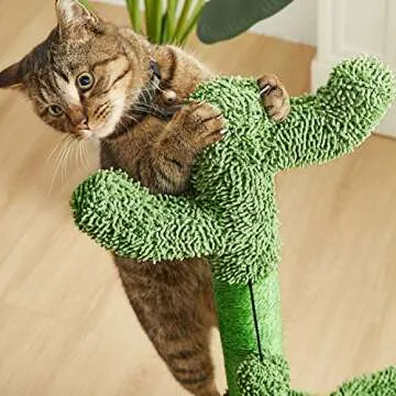 Catinsider Cactus Cat Tree - 35 Inches, Hammock Included
