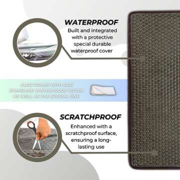 HealthyLine Pet Heating Pad - Heated Dog, Cat Bed - Electric - Bite, Scratch and Water Proof - Warm Tourmaline Stones for Far Infrared Heat and Negative Ion Therapy (Large 50" x 24")