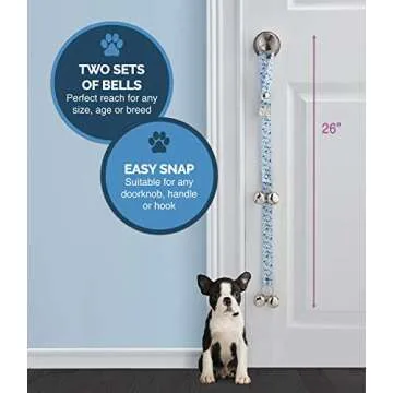 PoochieBells Handcrafted Dog Potty Training Doorbell