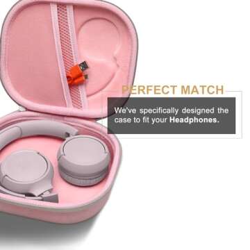 LTGEM Hard Case for JBL & Soundcore Headphones in Pink