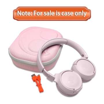 LTGEM Hard Case for JBL & Soundcore Headphones in Pink