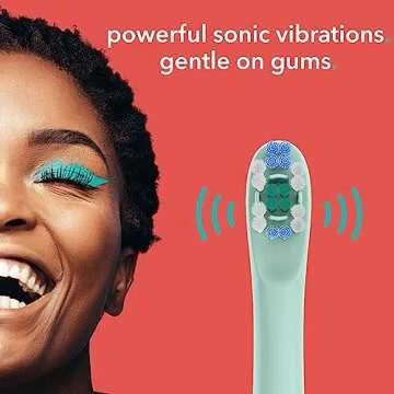 hum by Colgate Smart Electric Toothbrush Kit, Rechargeable Sonic Toothbrush with Travel Case & Bonus Replacement Brush Head, Teal(Discontinued/no refill heads available)