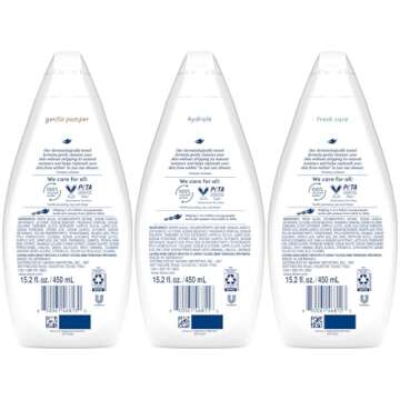Dove Body Wash Variety 3-Pack – Hydrate, Fresh Care, and Gentle Pamper, 16.9 Oz Ea