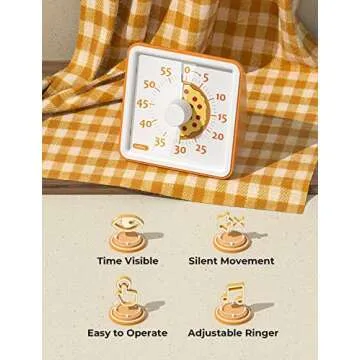 LIORQUE Visual Timer - 60 Min Countdown for Kids and Kitchen