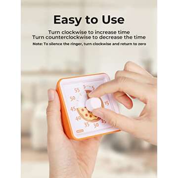 LIORQUE Visual Timer - 60 Min Countdown for Kids and Kitchen