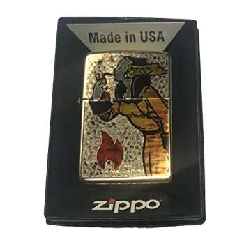 Zippo Custom Lighter Vintage Windy Lady High Polish Brass