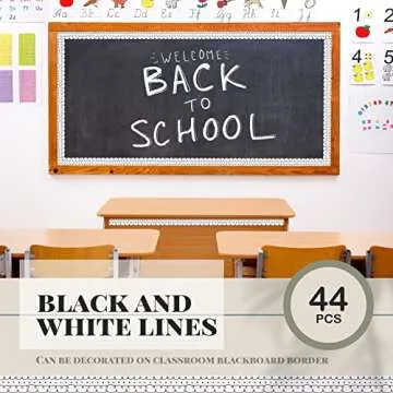 Leinuosen 44 Pcs Stylish Bulletin Board Border Trim Set