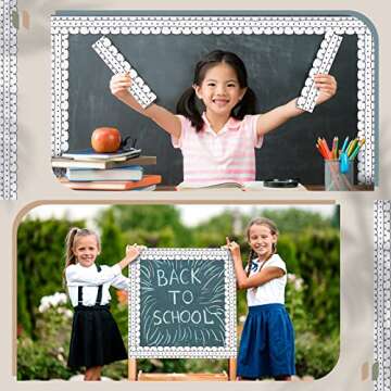 Leinuosen 44 Pcs Stylish Bulletin Board Border Trim Set