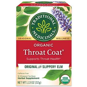 Traditional Medicinals Organic Throat Coat Herbal Tea - 32 Bags