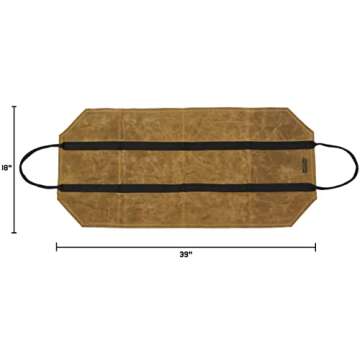 Readywares Waxed Canvas Firewood Carrier, Heavy Duty Firewood Log Carrier, Classic Durable Design Tan