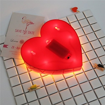 Pooqla Marquee Light Up Heart Sign for Home Decor