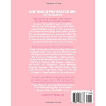 She Prays For Him Prayer Journal for Relationship Growth