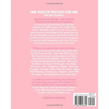 She Prays For Him Prayer Journal for Relationship Growth