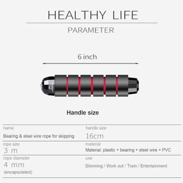 DEGOL Skipping Rope with Ball Bearings Rapid Speed Adjustable Jump Rope Cable and 6” Memory Foam Handles Ideal for Aerobic Exercise Like Speed Training, Extreme Jumping, Endurance Training and Gym