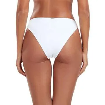 Stylish RELLECIGA Women's Mid Waisted Bikini Bottoms