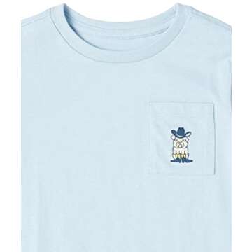 Amazon Essentials Boys' Short-Sleeve T-Shirts, Pack of 5, Orange/Grey/Classic Blue, Dogs/Stripe, Small