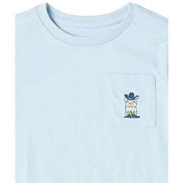 Amazon Essentials Boys' Short-Sleeve T-Shirts, Pack of 5, Orange/Grey/Classic Blue, Dogs/Stripe, Small