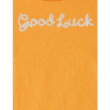 Amazon Essentials Boys' Short-Sleeve T-Shirts, Pack of 5, Orange/Grey/Classic Blue, Dogs/Stripe, Small