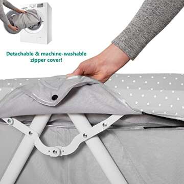 Dream On Me Traveler Portable Bassinet In Grey, Lightweight And Breathable Mesh Design, Easy To Clean And Fold Baby Bassinet - Carry Bag Included