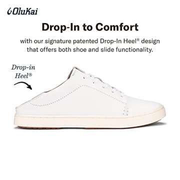 OLUKAI Pehuea Li 'ILI Women's Leather Sneaker with Comfort