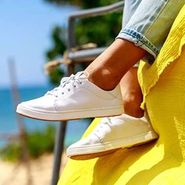 OLUKAI Pehuea Li 'ILI Women's Leather Sneaker with Comfort