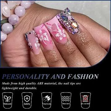 Moxluck Full Cover Duck Nail Tips for Creative Nail Art