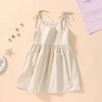 IZYJOY Summer Toddler Dress for Girls with Pockets