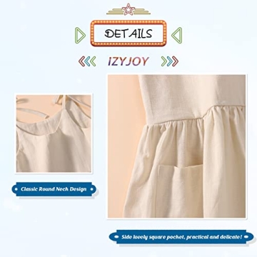 IZYJOY Summer Toddler Dress for Girls with Pockets