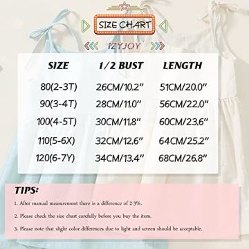 IZYJOY Summer Toddler Dress for Girls with Pockets