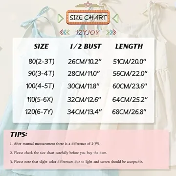 IZYJOY Summer Toddler Dress for Girls with Pockets