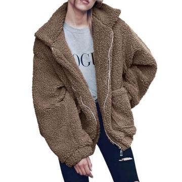 Warm Sherpa Fleece Jacket for Stylish Winter Wear