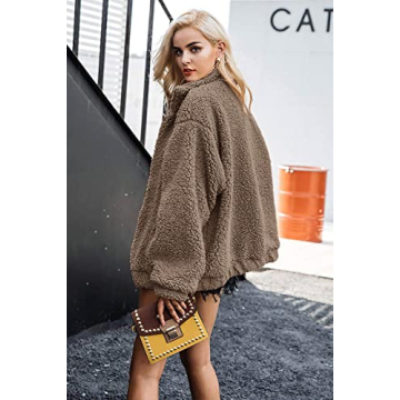 Stylish Warm Sherpa Fleece Jacket for Winter Comfort