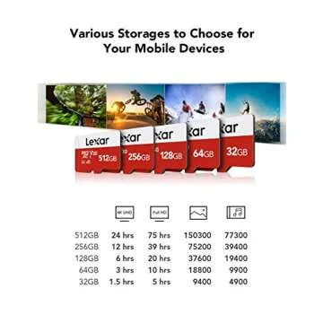 Lexar 64GB Micro SD Card, microSDXC UHS-I Flash Memory Card with Adapter - Up to 100MB/s, A1, U3, Class10, V30, High Speed TF Card