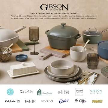 Gibson Elite Tequesta Square Reactive Glaze Stoneware Plates and Bowls Dishes Dinnerware Set, Service for 4 (16pcs), Taupe