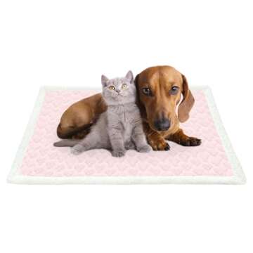 PETHUR Plush Dog Blankets for Small Dogs, Small Cat Blankets for Indoor Cats, Super Soft Sherpa Puppy Blanket Washable, Pet Throw Blanket for Couch, 20"x30", Pink