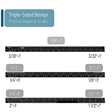 Mr. Pen Architect Scale Rulers - 6 Inch Set