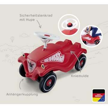 BIG Bobby Car Classic Ride-On Vehicle Red, No Installation