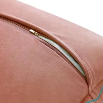 MONDAY MOOSE Decorative Throw Pillow Covers Cushion Cases, Set of 2 Soft Velvet Scalloped Wavy Edge Designs, Mix and Match for Home Decor, Pillow Inserts Not Included (Teal/Pink, 18x18 inch)