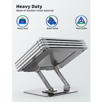 Ergonomic SOUNDANCE Laptop Stand with 360° Rotation