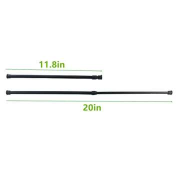 Cupboard Bars Tension Rods, 4 Pack Spring Tensions Rods 11.8 to 20 Inches Steel Adjustable Tension C...