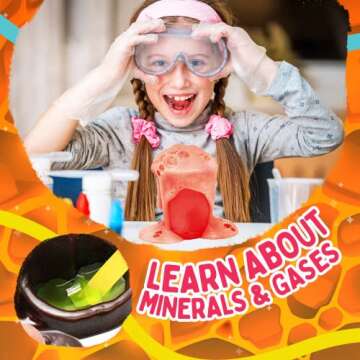 Playz Volcanic Eruption & Lava Lab - Educational Science Kits for Kids Age 8-12+ with 22+ Tools to Make Lava Bombs, Volcano Eruptions, & More - Chemistry Set Toys for Boys, Girls, Teenagers & Kids