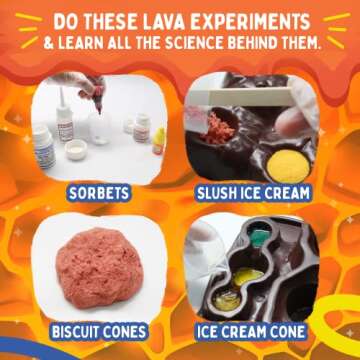 Playz Volcanic Eruption & Lava Lab - Educational Science Kits for Kids Age 8-12+ with 22+ Tools to Make Lava Bombs, Volcano Eruptions, & More - Chemistry Set Toys for Boys, Girls, Teenagers & Kids