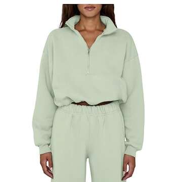 Sunday Waves Cozy Cropped Fleece Sweatshirt for Women